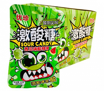 Карамель "YouZhen" Арбуз и шипучка 22гр 1шт/20уп